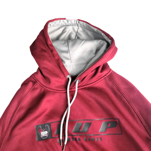 IUP Crimson Hawks Hoodie Mens L Pullover Pennsylvania Football NCAA College - Picture 3 of 7